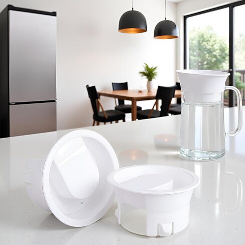Water Pitcher Lids, 4 Pieces Glass Carafe Lids Covers Food Grade Plastic Dust Proof Splash Resistant Bottle Stoppers for Water Jug Glass Bistro Pitcher in Saudi Arabia