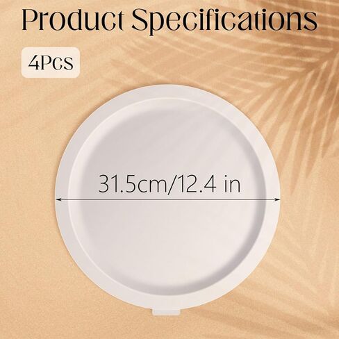 4 Pack 12 Qt Containers with Lid, 12/18/22 Qt Round Container Lids, Translucent Plastic Stackable Commercial Food Storage Lids for Restaurant Cafeteria Pantry in Kuwait