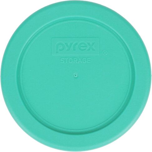 Pyrex 7202-PC 1-Cup Green Food Storage Replacement Lid (5-Pack) - Made in USA in Saudi Arabia