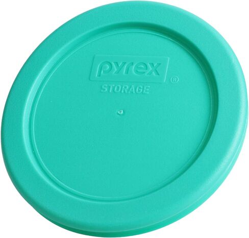 Pyrex 7202-PC 1-Cup Green Food Storage Replacement Lid (5-Pack) - Made in USA in Saudi Arabia