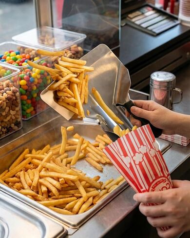 Popcorn Scoop Set with Salt Shaker & 10 Popcorn Bags, Stainless Steel Popcorn Scooper for Popcorn Machine Supplies, Popcorn Accessories Kit for Home Theater & Parties in Saudi Arabia