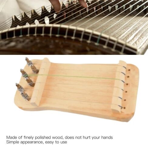 Guzheng Finger Trainer – Portable 6-String Wooden Practice Tool for Beginners, Includes Storage Bag –Compact Size (21x9.5x1.8cm)‌ in Kuwait
