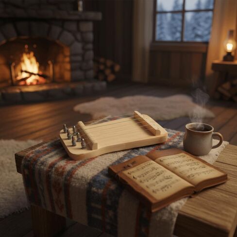 Guzheng Finger Trainer – Portable 6-String Wooden Practice Tool for Beginners, Includes Storage Bag –Compact Size (21x9.5x1.8cm)‌ in Kuwait