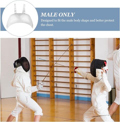 Yardwe Fencing Chest Protector Guard for Women L Size Adjustable Plastic Breathable Protective Gear Sports Chest Guard for Foil and Epee Training in Saudi Arabia