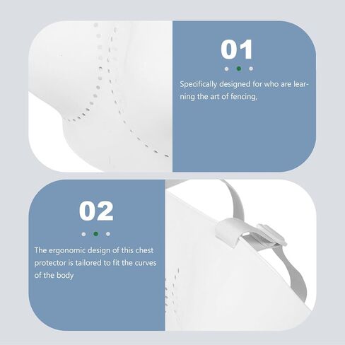 Yardwe Fencing Chest Protector Guard for Women L Size Adjustable Plastic Breathable Protective Gear Sports Chest Guard for Foil and Epee Training in Saudi Arabia