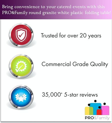 PRO&Family 4' Folding Table Round Folding Table 48 Inch Kitchen Table Foldable Table Folding Desk Folding Card Tables for Adults Round Card Table 4 Foot Folding Tables Portable Bar Table for Party in Kuwait