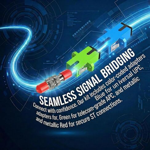 طقم قارنات الألياف مع حافظة صلبة، قارنات معدنية ST/ST، LC UPC، SC UPC/SC APC محولات الألياف الضوئية البسيطة، طقم اقتران موصل الألياف لـ Te Sting، تركيب شبكة الصيانة in Kuwait