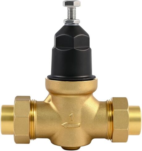 صمام تخفيض ضغط المياه 1 بوصة NR3XLDU، 1 بوصة NR3XL مع وصلة FNPT مزدوجة الاتحاد، للاستخدام المنزلي والتجاري، منظم للاستخدام المنزلي، مصفاة مدمجة، 1-NR3XLDU قابلة للتعديل 15-75 رطل لكل بوصة مربعة in Kuwait