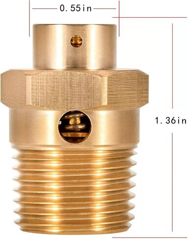 صمام الأمان ST-4 - صمام تخفيف الضغط 250 رطل لكل بوصة مربعة، 1/2 بوصة NPT، يستبدل صمام الأمان 131081، 3559097، 3403479 in Kuwait