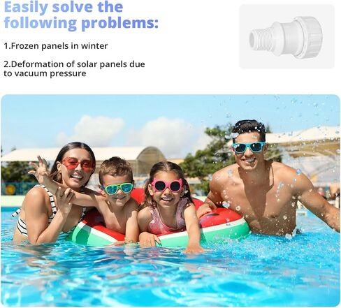 3/4" Vacuum Relief Valve Pool Solar Panels Compatible for Heliocol and Sunstar Panels, PVC Vacuum Relief Valve Fit for Heliocol Solar Swimming Pool Heating Systems (White) in Kuwait