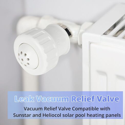 3/4" Vacuum Relief Valve Pool Solar Panels Compatible for Heliocol and Sunstar Panels, PVC Vacuum Relief Valve Fit for Heliocol Solar Swimming Pool Heating Systems (White) in Kuwait