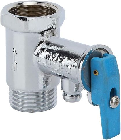 0.8Mpa G1/2" Electric Water Heater Valve,Thickening Durable Brass Pressure Relief Check Valve with Blue Handle 2.2In in Kuwait