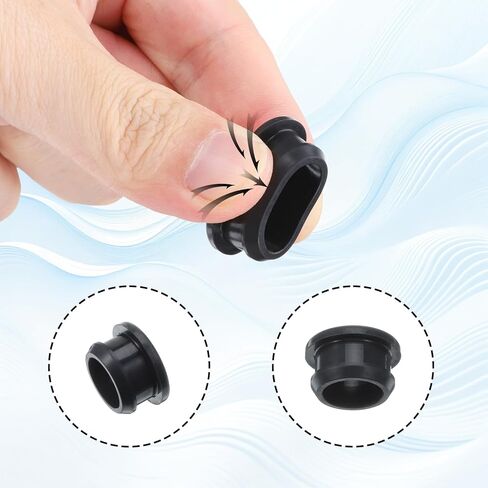 Rubber Grommets 10 PCS 3/4″ Drill Hole, 5/8″ ID Silicone Rubber Top Hat Grommets Waterproof for Wiring Automotive Firewall Hole Plug Wire Cable Protector Gasket for Tubing in Hydroponic Irrigation in Kuwait