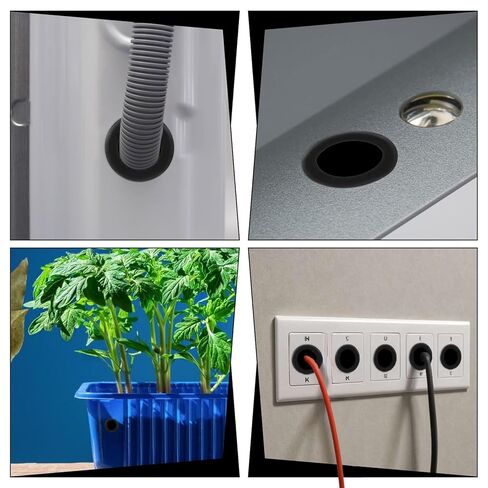 Rubber Grommets 10 PCS 3/4″ Drill Hole, 5/8″ ID Silicone Rubber Top Hat Grommets Waterproof for Wiring Automotive Firewall Hole Plug Wire Cable Protector Gasket for Tubing in Hydroponic Irrigation in Kuwait