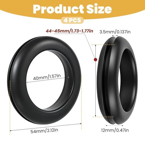 4 Pcs 1.5" Rubber Grommet for Wiring 1.5 Grommet Rubber for Drill Hole Plugs Wires Cables Hoses Cords Protection Metal Electric Box in Saudi Arabia