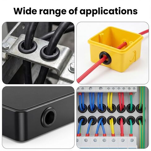 4 Pcs 1.5" Rubber Grommet for Wiring 1.5 Grommet Rubber for Drill Hole Plugs Wires Cables Hoses Cords Protection Metal Electric Box in Saudi Arabia