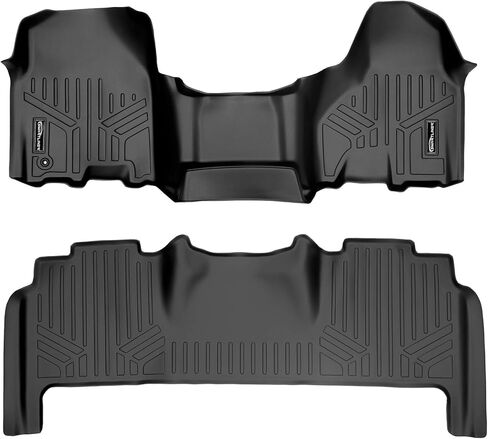 مجموعة سجادات أرضية MAXLINER مكونة من 2 صف باللون الأسود لـ 2012-2018 RAM 1500/2500/3500 Crew Cab (4 أبواب كاملة الحجم) in Kuwait