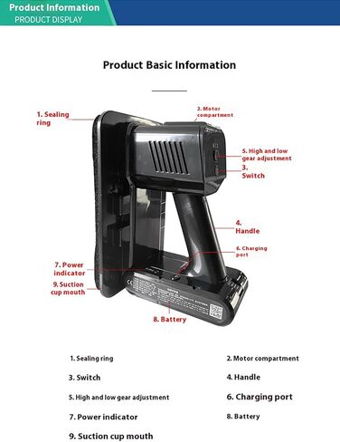 Electric LED Display Front Maintenance Vacuum Suction Cup, 66lbs Load Capacity, Rechargeable Handheld Suction Lifter for LED Display, Curved Screen, Floor Tile, and COB Module Maintenance in Saudi Arabia