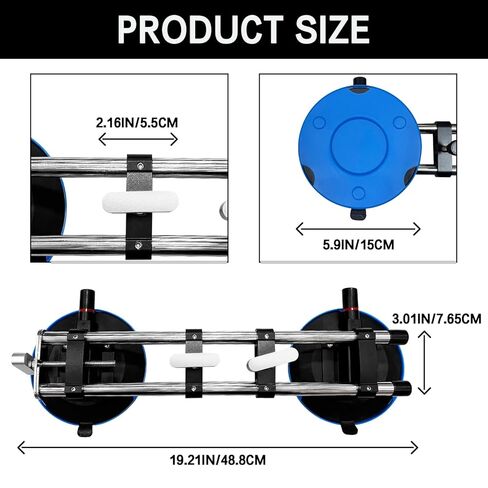 Manual Vacuum Countertop Leveling System - 3s Quick-Suction Technology & 4 Adjustable Knobs for Seamless Granite/Quartz/Marble Alignment | Heavy-Duty Clamping Force, No Slip Grip【2 Pack】 in Saudi Arabia
