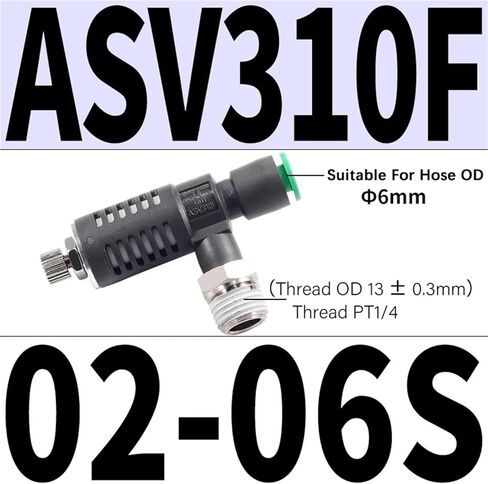 1pcs ASV120F ASV220F ASV310F ASV120F-M3-04 ASV220F-M5-04/06 Quick Speed Exhaust Controller Throttle Valve Air Pneumatic Fitting(ASV310F-02-06S) in Saudi Arabia