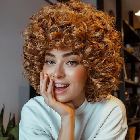 Short Curly Wigs for Black Women Wavy Curly Grey Wig Grandma Wig For Adults Women Halloween Party Cosplay Events or Daily Wear(Grey) in Kuwait