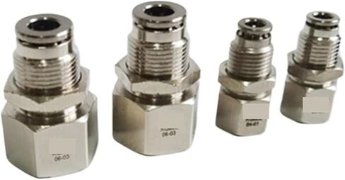 1pcs Metal One-touch Fittings Bulkhead Connector KQB2E KQB2E04 KQB2E06 KQB2E08 KQB2E10 KQB2E12 KQB2E04/06/08/10/12-M5/01/02/03/04(KQB2E12-04) in Saudi Arabia