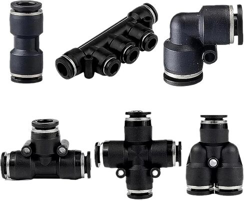 10Pcs Pneumatic Fitting Pipe 4/6/8/10/12mm PU/PE/PY/PV/PZA/PK Connector Tube Air Line Push to Quick Release Fittings(PV,OD 8mm) in Saudi Arabia