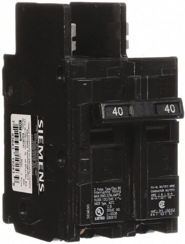 SIEMENS BQ2B040 40-Amp Double Pole 120/240-Volt 10KAIC Lug Out Breaker, COLOR in Saudi Arabia