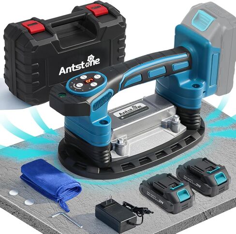 Tile Vibration Tool 220mm Suction Cup 441lbs/200kg Adsorption Handheld Tile Installation Leveling Machine Tile Vibrator Tool for Tiling Leveling Laying Max.20000r/Min 9 Speeds in Kuwait