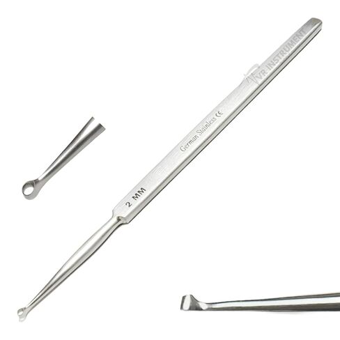 ENT Dermatology Fox Dermal Curettes 2 mm Surgical MedicaI Instruments 5.5" in Kuwait
