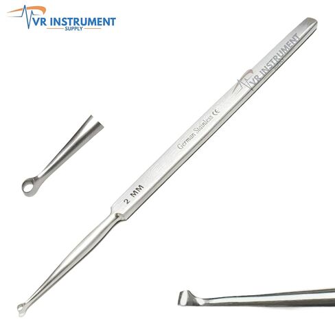 ENT Dermatology Fox Dermal Curettes 2 mm Surgical MedicaI Instruments 5.5" in Kuwait