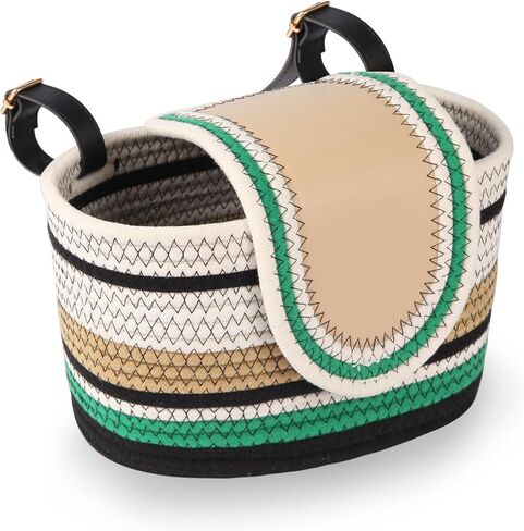 Bike Basket Fits Front Cargo for Women and Men,Cotton Rope Bike Basket Adjustable Leather Strap Bike AccessoriesFits Most Bikes, Beach Cruisers, Stationary Bikes, Ebikes, Road Bikes in Saudi Arabia