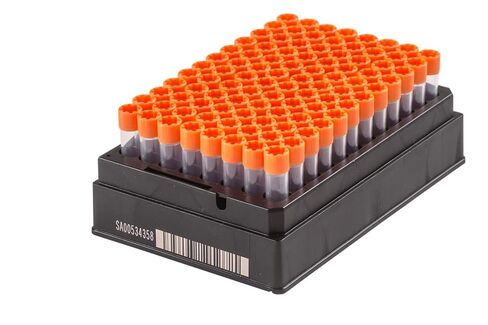 Brooks Life Sciences 68-1001-11 FluidX 96-Format External Thread Next-Gen Dual-Coded Tube with Cap, 2D Code and Human Readable Number on Base, 0.9ml Capacity, Pack of 960 in Saudi Arabia