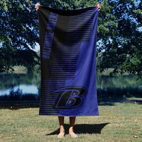 منشفة الشاطئ Northwest Baltimore Ravens NFL Progression Jacquard مقاس 36 × 72 بوصة in Saudi Arabia