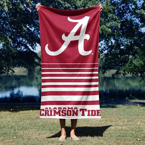 Northwest Alabama Crimson Tide NCAA Striped Jacquard Beach Towel 36 x 72 Inches in Saudi Arabia
