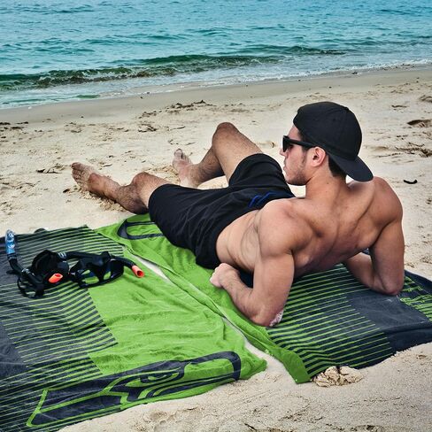 NORTHWEST Seattle Seahawks NFL Progression Jacquard Beach Towel 36 x 72 Inches in Saudi Arabia