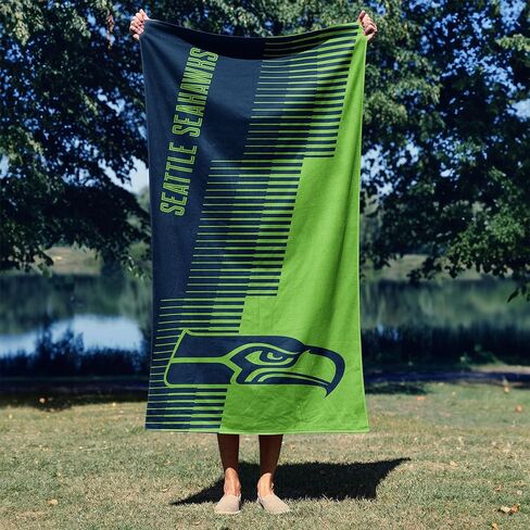 NORTHWEST Seattle Seahawks NFL Progression Jacquard Beach Towel 36 x 72 Inches in Saudi Arabia
