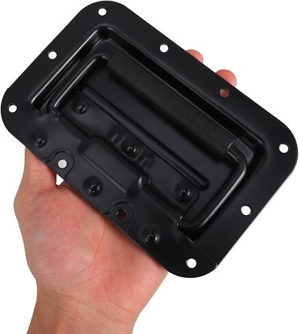 Totority Spring Loaded 8mm Metal Grip Handle for Cabinet Speaker Box Recessed Pull Handle for Flight Case and Chest Black Industrial Hardware with Sturdy Spring Mechanism in Saudi Arabia