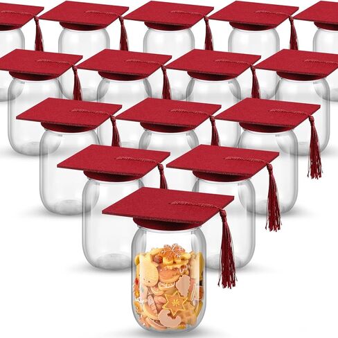 Amyhill 16 تحدد التخرج من الجرار Mason للقطاعات المركزية 12 أوقية من الفئة البلاستيكية من 2025 هدايا الحلوى جرة للتخرج المركزية (الأرجواني) in Kuwait