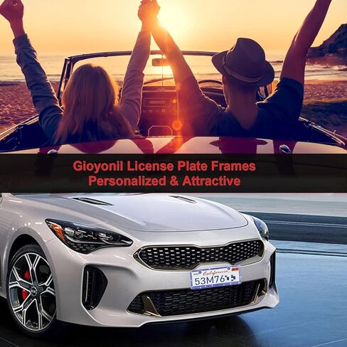 Bling License Plate Frames 2 Pack, Gioyonil Glitter Sparky Rhinestone License Plate Covers Premium Stainless Steel Car Crystal Plate Holders, Personalized Women Girl Gift Ideas (Blue) in Kuwait