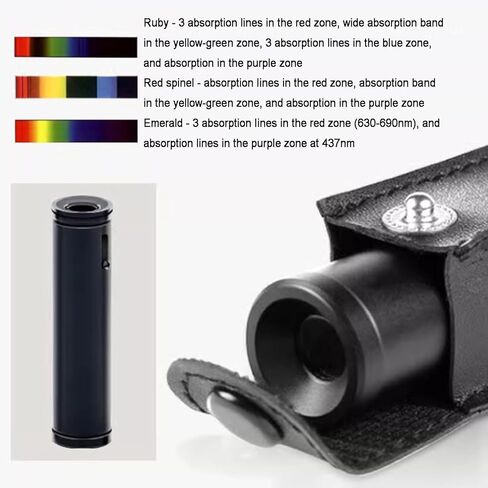 Full Spectrum Prism Spectrometer, Gem Prism Spectroscope, Adjustable Focus, High-Definition Prism Imaging, Easy to Carry, for Quick Identification Gemstone in Saudi Arabia