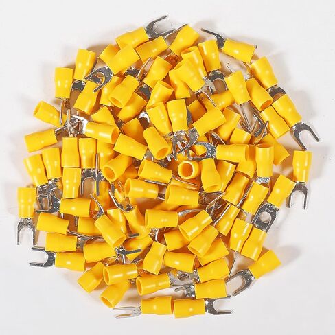 100Pcs 16-14AWG Insulated Terminals Ring Electrical Wire Crimp Connectors-Red in Saudi Arabia