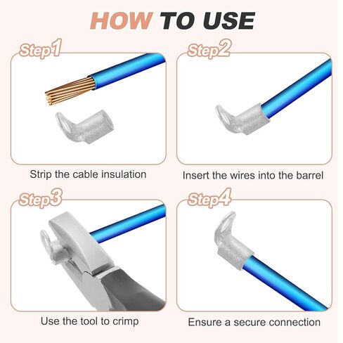 MECCANIXITY 2/0 AWG - 1/4" Copper Wire Lugs, 90 Degree Bent Battery Cable Ends Battery Lugs Ring Terminals Connectors Bare Copper Eyelet for Marine Electrical Supplies (Silver, 2Pcs) in Saudi Arabia