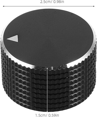 TOYANDONA 2pcs 25x15mm Knurled Aluminum Alloy Guitar and Bass Potentiometer Volume Control Knobs for Audio Amplifier and Mixer in Saudi Arabia
