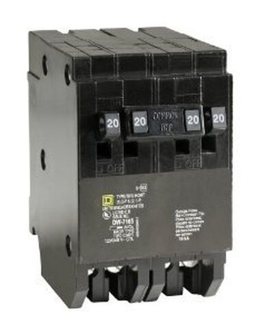 Homeline Tandem Circuit Breaker Double Pole 20/20 Amp 2 Spaces Bulk in Saudi Arabia