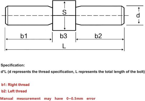 Double End Threaded Screw Rod M4 Left and Right Thread Double End Thread Rod 304 Stainless Steel Positive and Negative Thread Bar Stud Bolts Screw(M4x60mm-2pcs) in Saudi Arabia