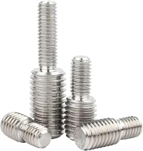Double End Threaded Screw Rod 304 Stainless Steel Double Head Transfer Screws M3 M4 M5 M6 M8 M10 M12 M14 M16 M20 Thread Adapter Male to Male Conversion Bolt(5pcs M8x10-M10x15) in Saudi Arabia