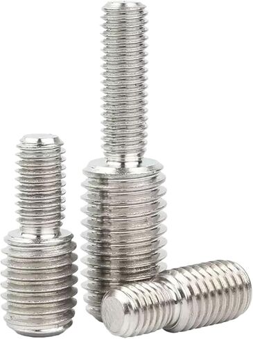 Double End Threaded Screw Rod 304 Stainless Steel Double Head Transfer Screws M3 M4 M5 M6 M8 M10 M12 M14 M16 M20 Thread Adapter Male to Male Conversion Bolt(5pcs M8x10-M10x15) in Saudi Arabia