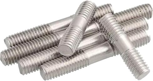 Double End Threaded Screw Rod 5pcs Threaded Bolts Double End Rods M6 GB901 304 Stainless Steel Head Screw Stud 100-150mm(150mm) in Saudi Arabia