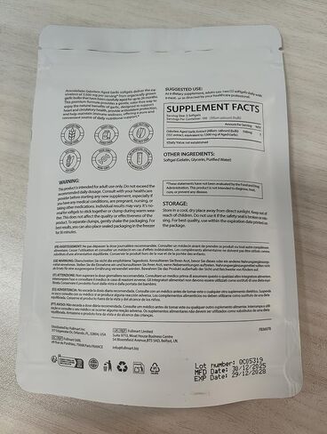 كبسولات مستخلص الثوم المعتق، مكملات الثوم، كبسولات هلامية ثوم عضوية عديمة الرائحة لدعم المناعة، طبيعية بالكامل، غير معدلة وراثيًا، 300 عدد (1) in Kuwait